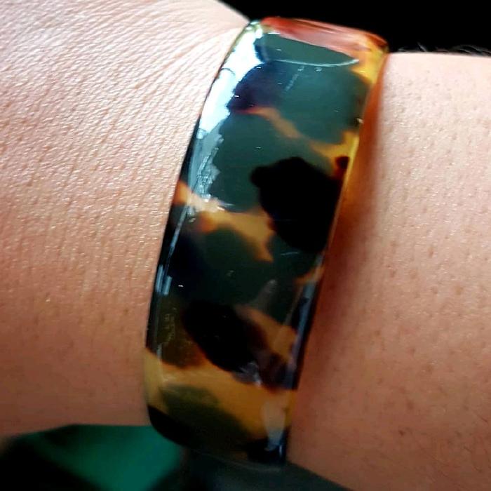 Gelang aksesoris kulit penyu original bracelet couples ttitanium berlian buatan rantai bunga