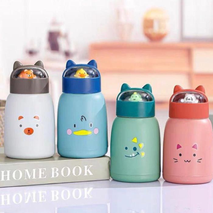 BOTOL MINUM THERMOS ANAK LUCU STAINLESS / BOTOL MINUM KACA KARAKTER / BOTOL MINUM MINI ANAK