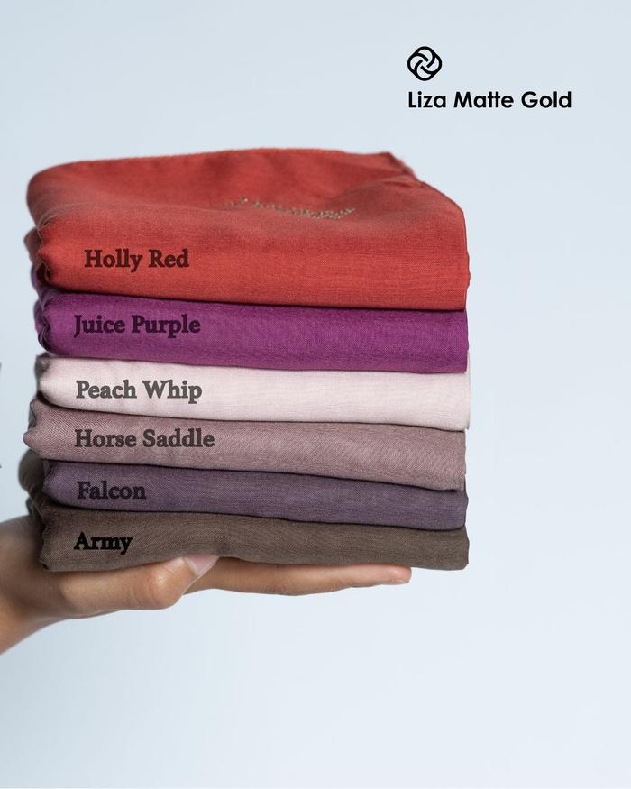 HIJAB LIZA ABU PINK KUNING COKELAT MATTE LOGO BARU BY DEENAY VOAL PREMIUM POLOS KERUDUNG SEGIEMPAT M