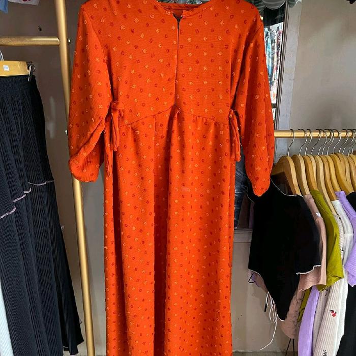 DASTER CRINKLE POMPOM. GAMIS CRINKLE Airflow Wanita Busui Panjang Nyaman