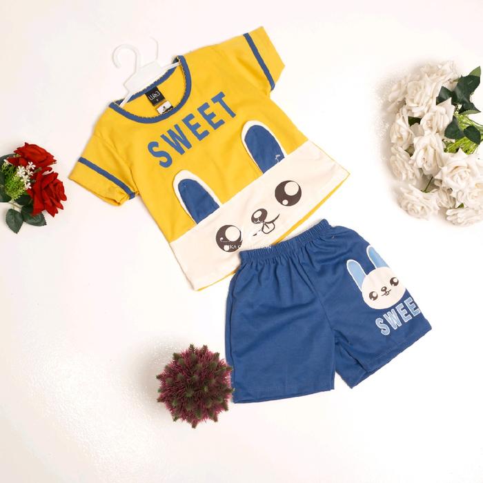 Setelan baju anak We3 bawahan pendek Fashion