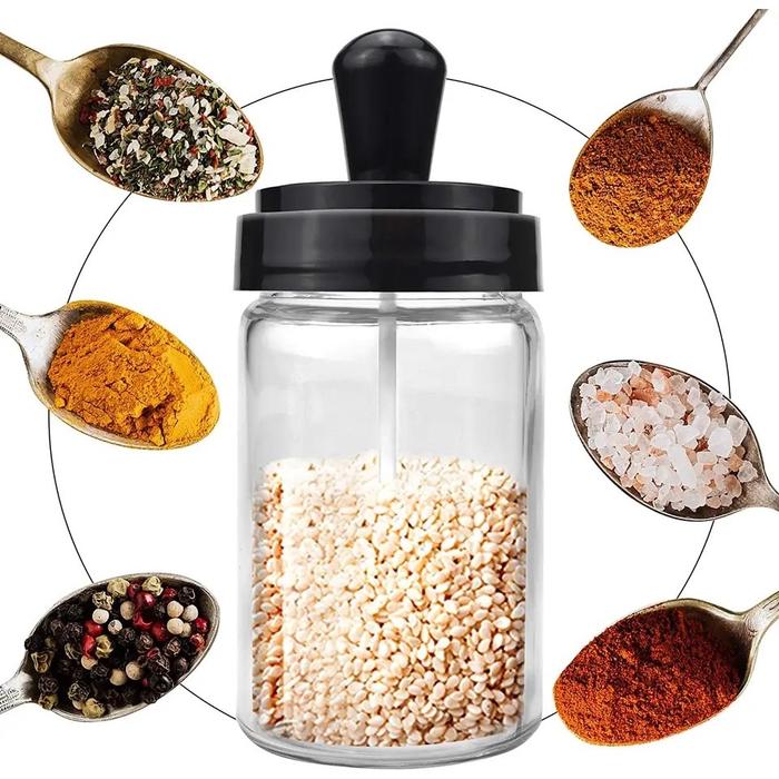 Botol Bumbu Dapur Kaca Serbaguna Botol Dapur Mini - Toples Bumbu Dapur Tempat Wadah Bumbu