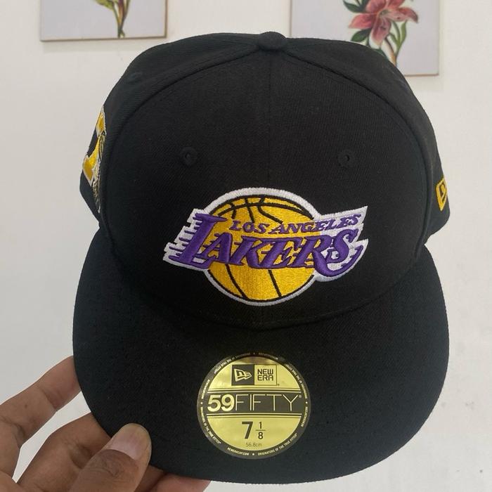 Topi Basket Caps Cap Snapback Hat Hats NE Newera New Era X NBA LA Lakers Authentic Original