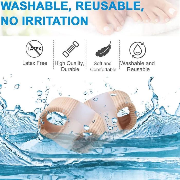 2 Pcs Insole Toe Corrector Insole Silikon Pemisah Jari Kaki Anti Bunion Anti Bunion Untuk Pedikur Da