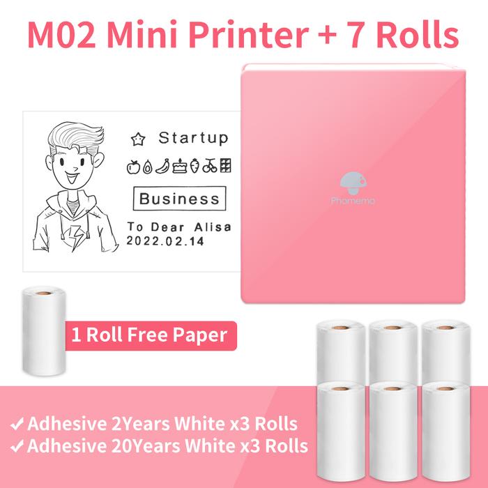 Phomemo M02 Printer Saku Printer Stiker Termal Printer Seluler