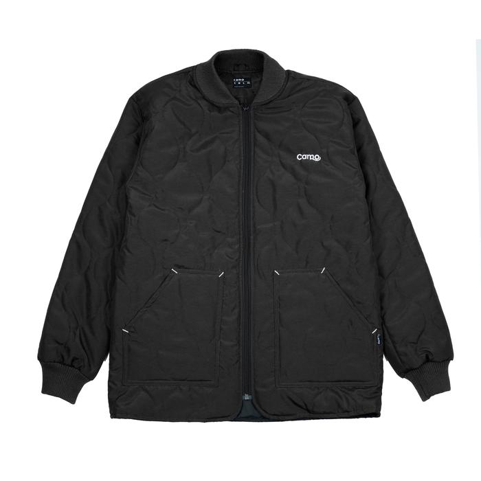 CAMO JACKET BOMBER QUILTING HITAM | 9948 PRIA
