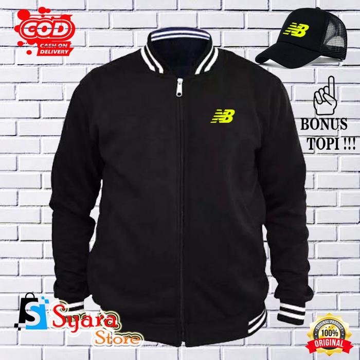 Syara Store / BONUS TOPI.. Jaket Varsity Baseball NB Kuning/ Jaket Distro Varsity / Jaket Baseball /