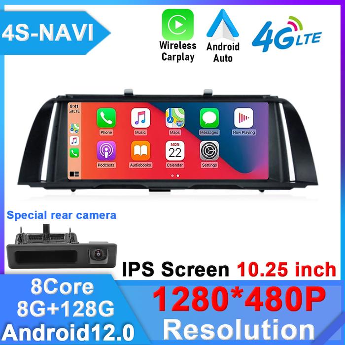 10.25'' Android 12 For BMW 5 Series F10 F11 CIC NBT System WIFI 4G