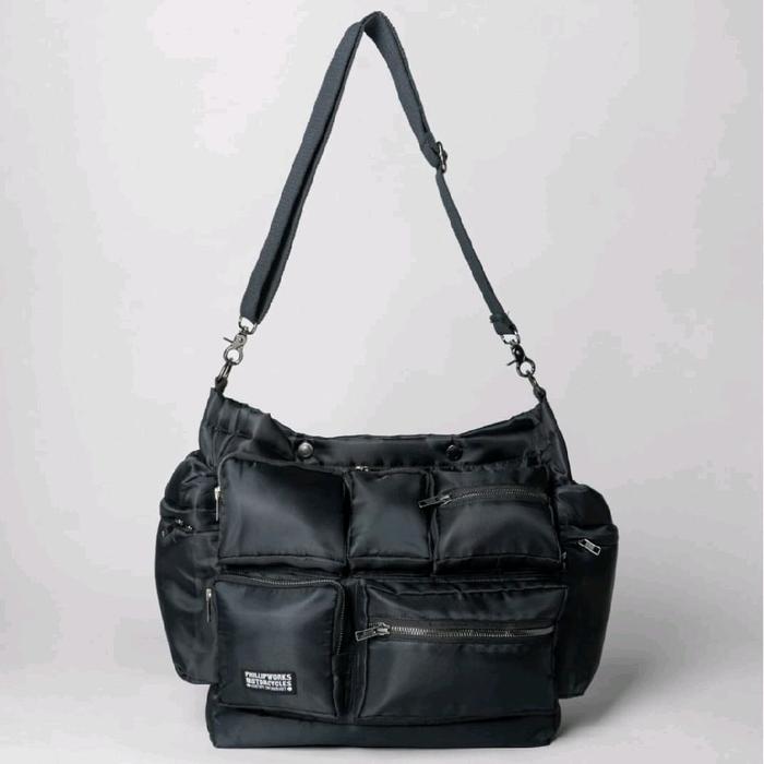 TAS PHILLIP WORKS METRO UTILITY MESSENGER BLACK | TAS SELEMPANG ORIGINAL PW