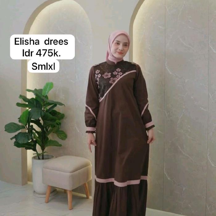 Elisha drees by zalifa busui frenly material toyobo premium