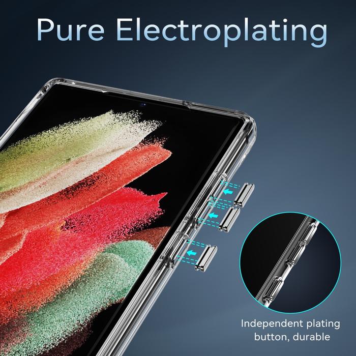 Casing kristal bening untuk Samsung Galaxy S23 S22 Ultra Plus casing