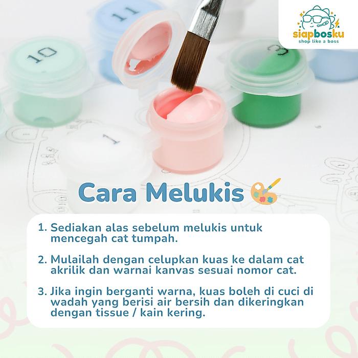 BUY 2 GET 1 FREE SIAP BOSKU PAINT BY NUMBER KANVAS LUKIS 40X50 CM | MOVIE CHARACTER