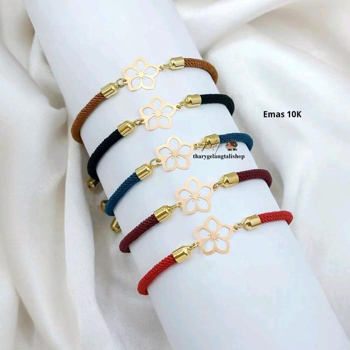 Gelang tali serut Liontin Bracelet Elegan Emas