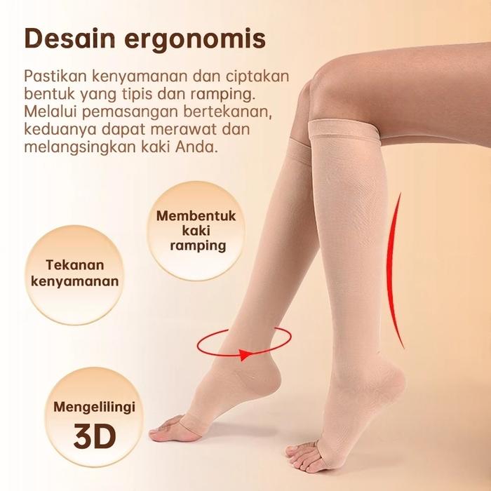CARAT Stocking Varises  Medical Compression/Kaos Kaki Kompresi Varises Untuk Kaki Bengkak Wanita Pri