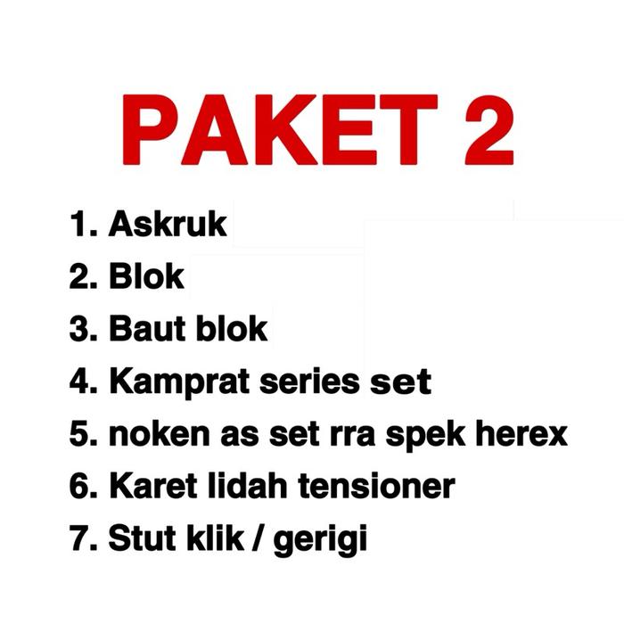 GRATIS ONGKIR Paket HEREX Bore Up Tiger herex paket mesin tiger herex jamin josss