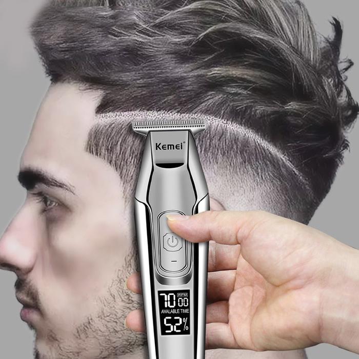 Kemei 5027 Mesin Cukur Rambut Tanpa Kabel Dengan Layar LCD