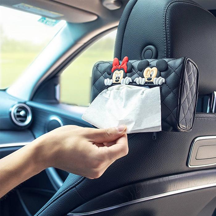 Kotak Tisu Mobil Gantung Lucu Tempat Tisu Kartun Mickey Sandaran Tangan Box Gantung Sun Visor Car Ti