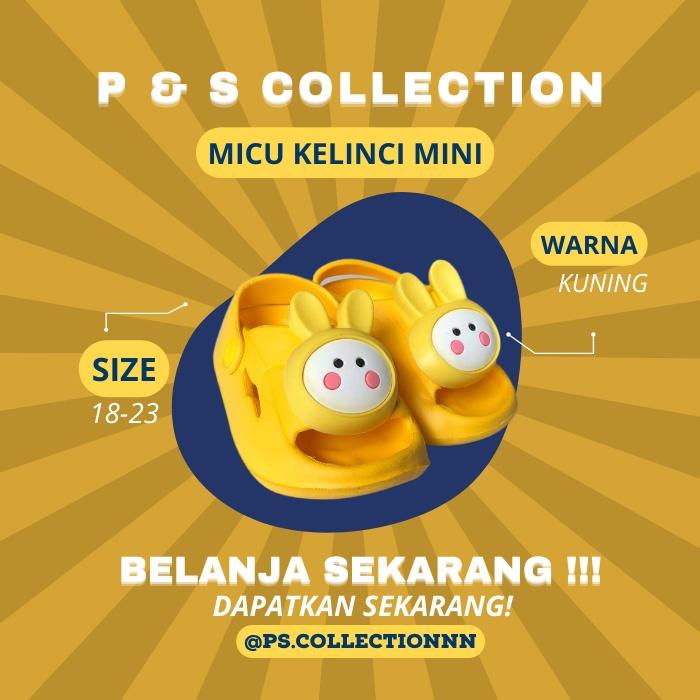 [0-2 Tahun]Sandal Anak Perempuan Laki Laki Karet Kelinci Beruang Import Morego 213/Sandal Selop Sand