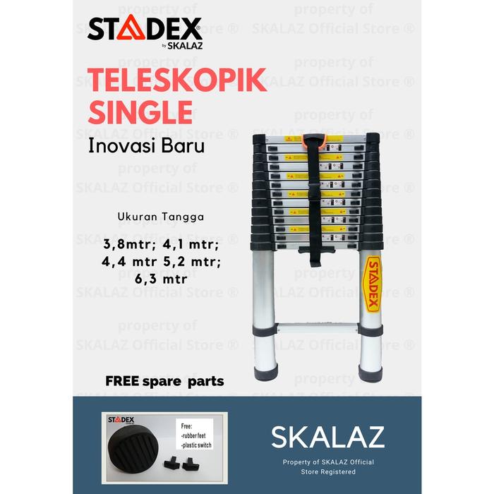 SIAPKIRIM Tangga Teleskopik Single 4,4 mtr STADEX Skalaz READY STOCK