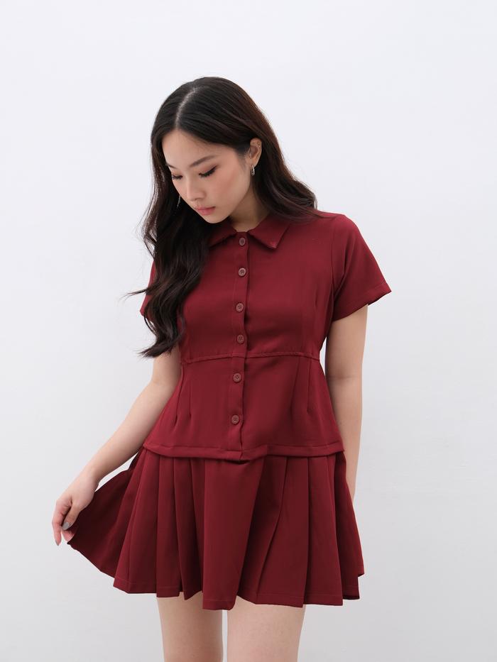 Zinnia Mini Button Dress - Atwell Apparel