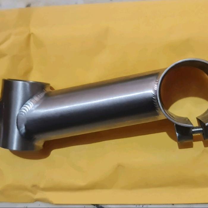 stem titanium sterertube 1 inci 25.4 handlebar 31.8 panjang 100mm sudut 10derajat rare item TAD178
