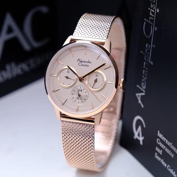 BEST SELLER | Jam Tangan Wanita Alexandre Christie Rantai Pasir 2682 AC2682 / 2A38 AC2A38 (ORIGINAL)