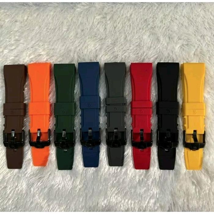 Alexandre Christie Tali Jam Tangan Rubber AC Original 22-26 mm 8 Warna Hitam Coklat Biru Merah Abu K