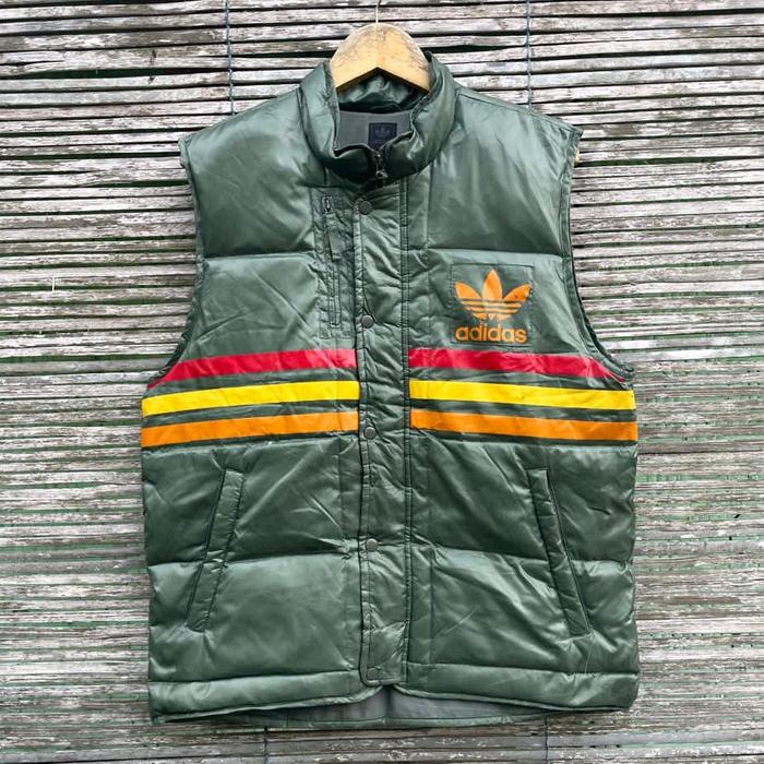 rompi vest bulang adidas original bulu angsa second