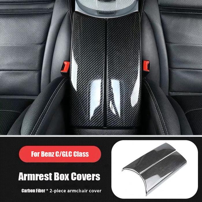 Carbon Fiber Car Storage Box Panel Cover Armrest Box Panel