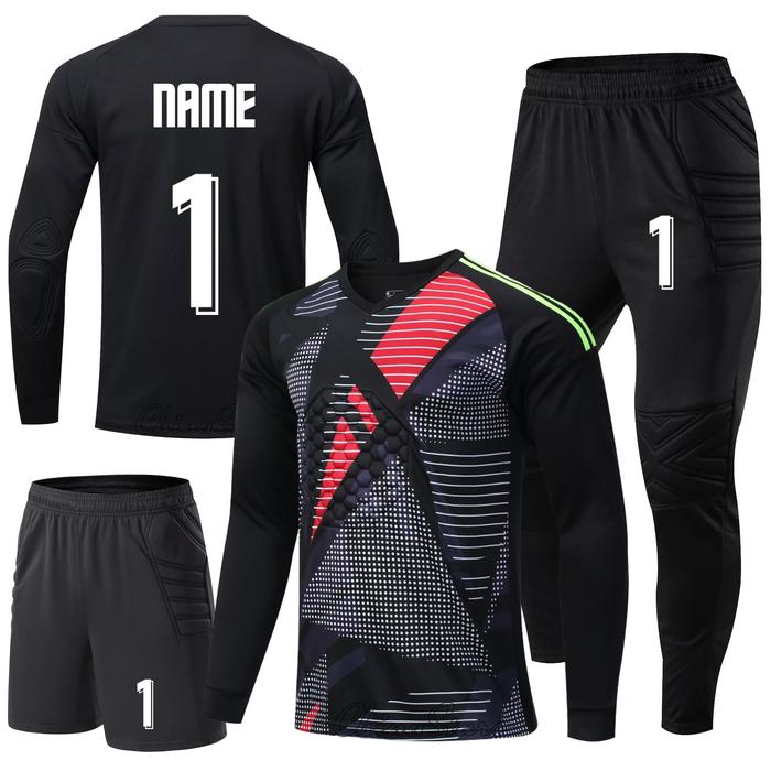 Customize Men Soccer Goalkeeper Uniforms Protective Sponge Children's Football Training Goalkeeper T
