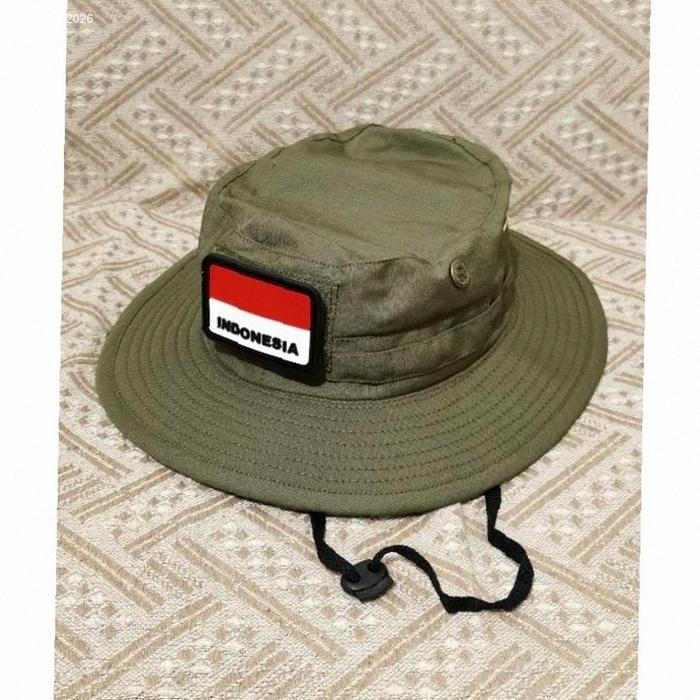 Topi tactical rimba kawat polisi Brimob satpolpp olive hijau Army hitam polos | Hot Item