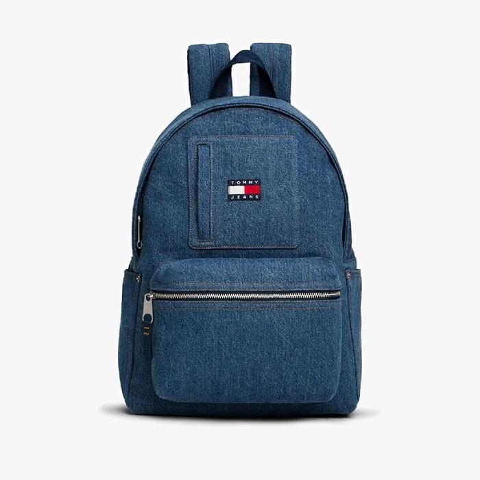 Tommy Hilfiger - Logo Denim Dome Backpack / Tas Ransel / Mid Denim