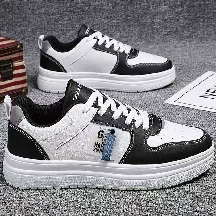 Sepatu Kulit Import Terbaru Snekers Olahraga Running Shoes  Pria Wanita New Model Kasual Fashion Men