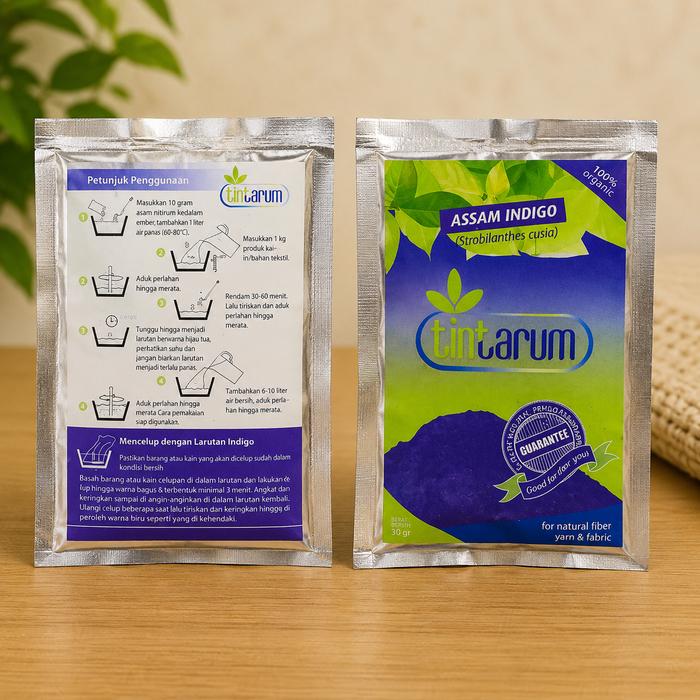 Assam Indigo Pewarna Alami Biru untuk Ecoprint Batik Benang dan Kain