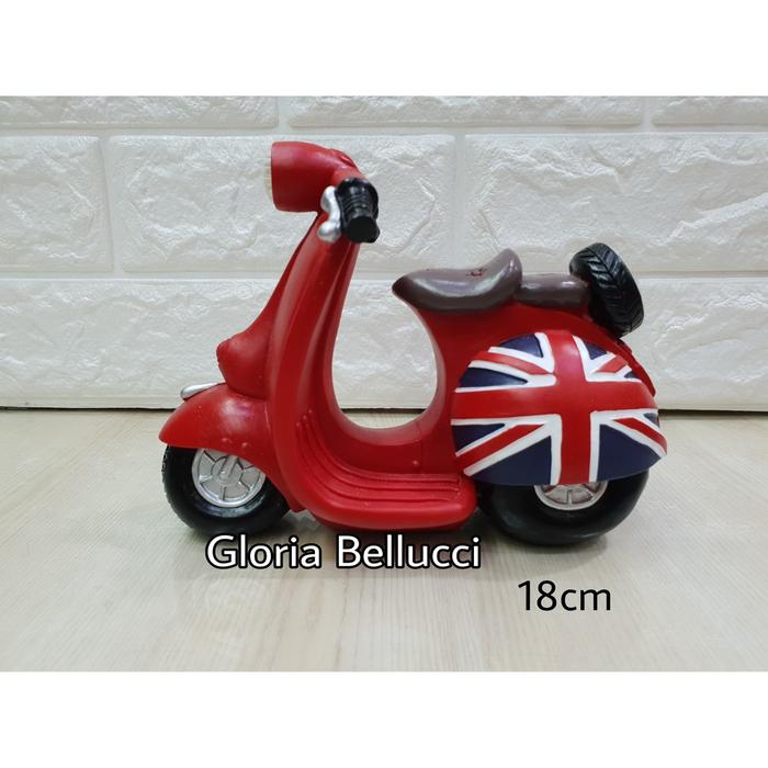 pajangan souvenir miniatur vespa london inggris