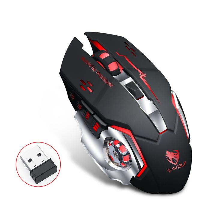 New Wireless Mouse Charging Gaming Mouse Mute Backlit Mouse