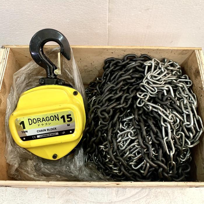DORAGON CHAIN BLOCK 1 TON 15 METER TAKEL 1T X 15M KATROL KEREKAN HOIST
