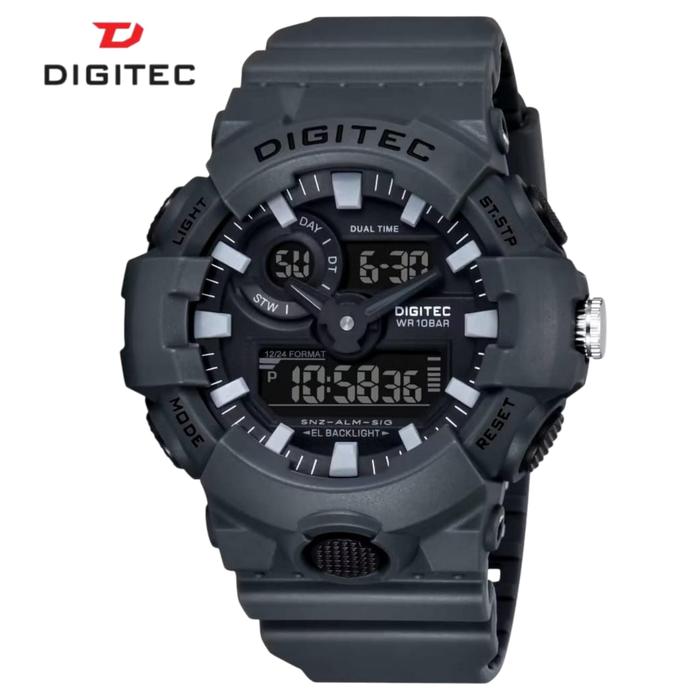 DIGITEC DA - 2112T Jam tangan tahan air Pria Watches Rubber Stopwatch Jarum