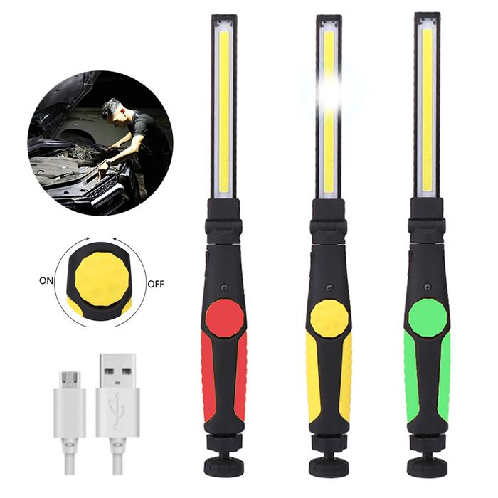 Z40 COB LED Work Light USB Rechargeable LED Flashlight Folding Torch