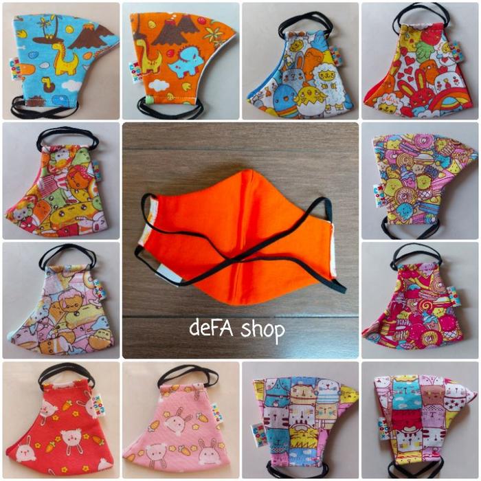 Masker Headloop 3 Ply Anak Karakter Motif Masker Hijab