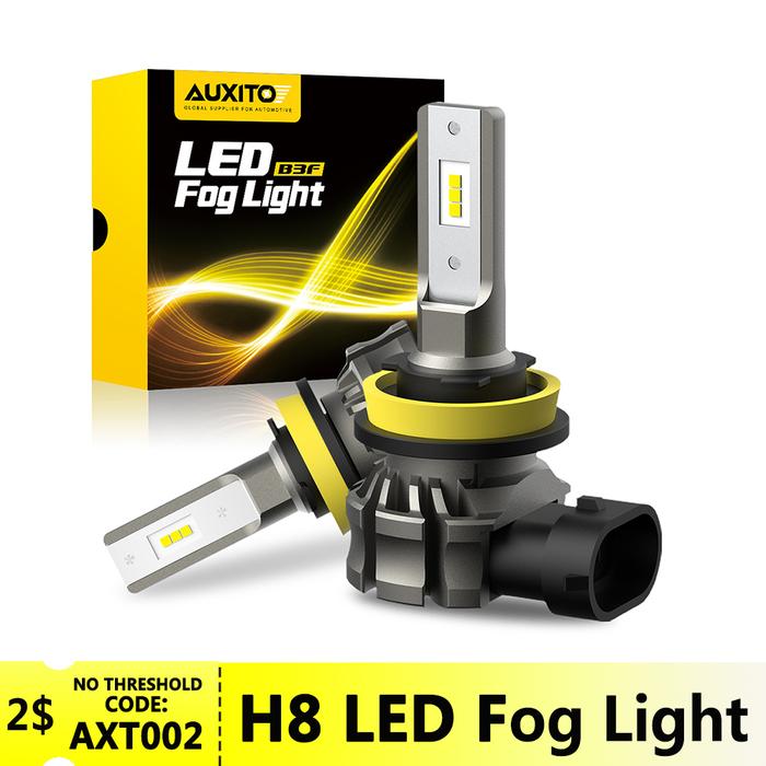 AUXITO 2Pcs H8 H9 H10 H11 H16 H27 880 5202 LED Fog Lights 12V 6500K