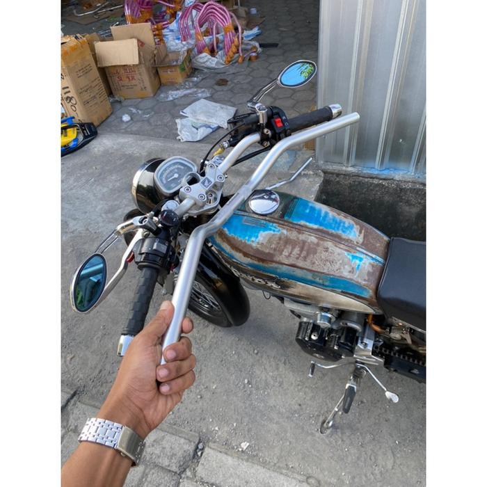 stang almunium alloy type pendek bahan teball poll universall semua motor