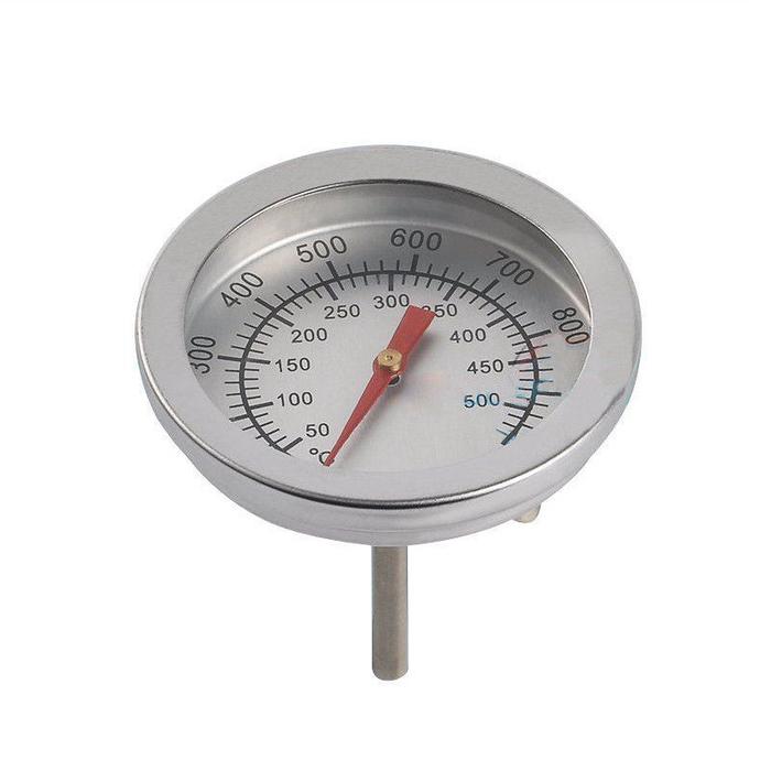 F/C Alat Pengukur Suhu Termometer Bimetal Panggangan Lubang Asap BBQ