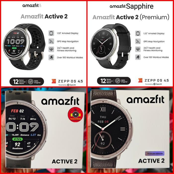 Amazfit Active 2 / Amazfit Active2 Premium Amoled Gps Smartwatch Map Terbaru