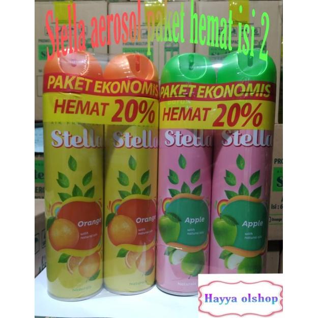 STELLA PENGHARUM RUANGAN SPRAY 400ML (PAKET HEMAT ISI 2) KEMASAN BARU
