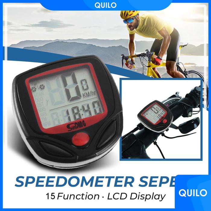 DIGITAL LAYAR LCD SPEEDOMETER SEPEDA WATERPROOF SENSOR MULTIFUNGSI