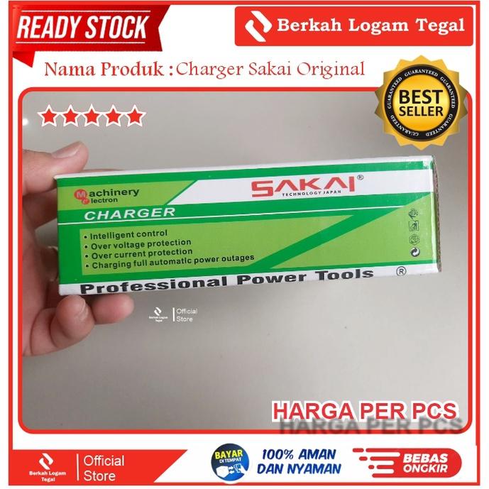Charger 12V 2A Merk Sakai Original Cas Aki Sprayer Elektrik