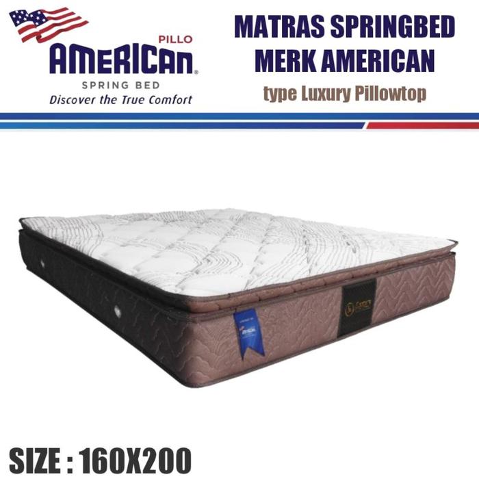 KHUSUS DENPASAR-BALI.Matras Springbed Merk American Type Luxury Pillowtop 160x200