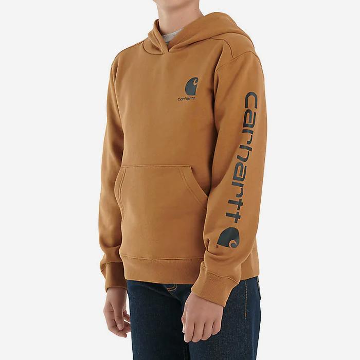 Sweater Hoodie Casual Carhartt Graphic Sweatshirt Hood Brown Original
