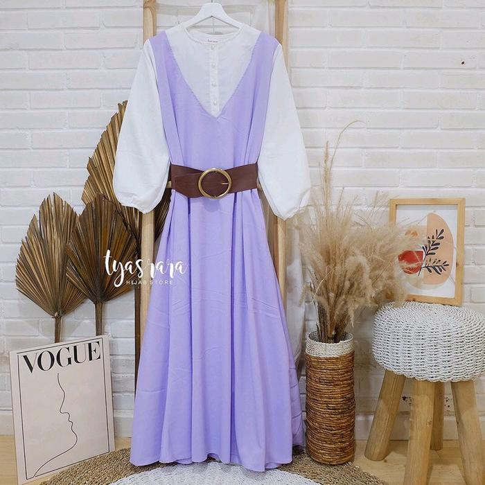 Lilac Dress Gamis Wanita Lebaran